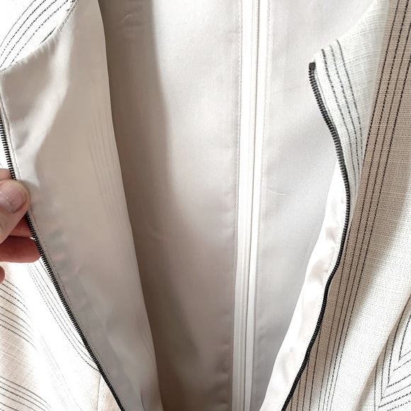 Elie Tahari Galiena size 10 Striped Zip-Front Dress - Picture 15 of 16